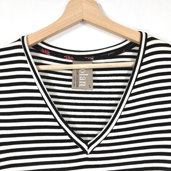 Anthropologie Dolan Left Coast V-Neck Striped Front Tie Dress Coquette Preppy S - Picture 2 of 8